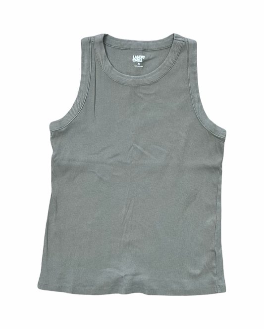 Top Ss By Lands End In Green, Size:M