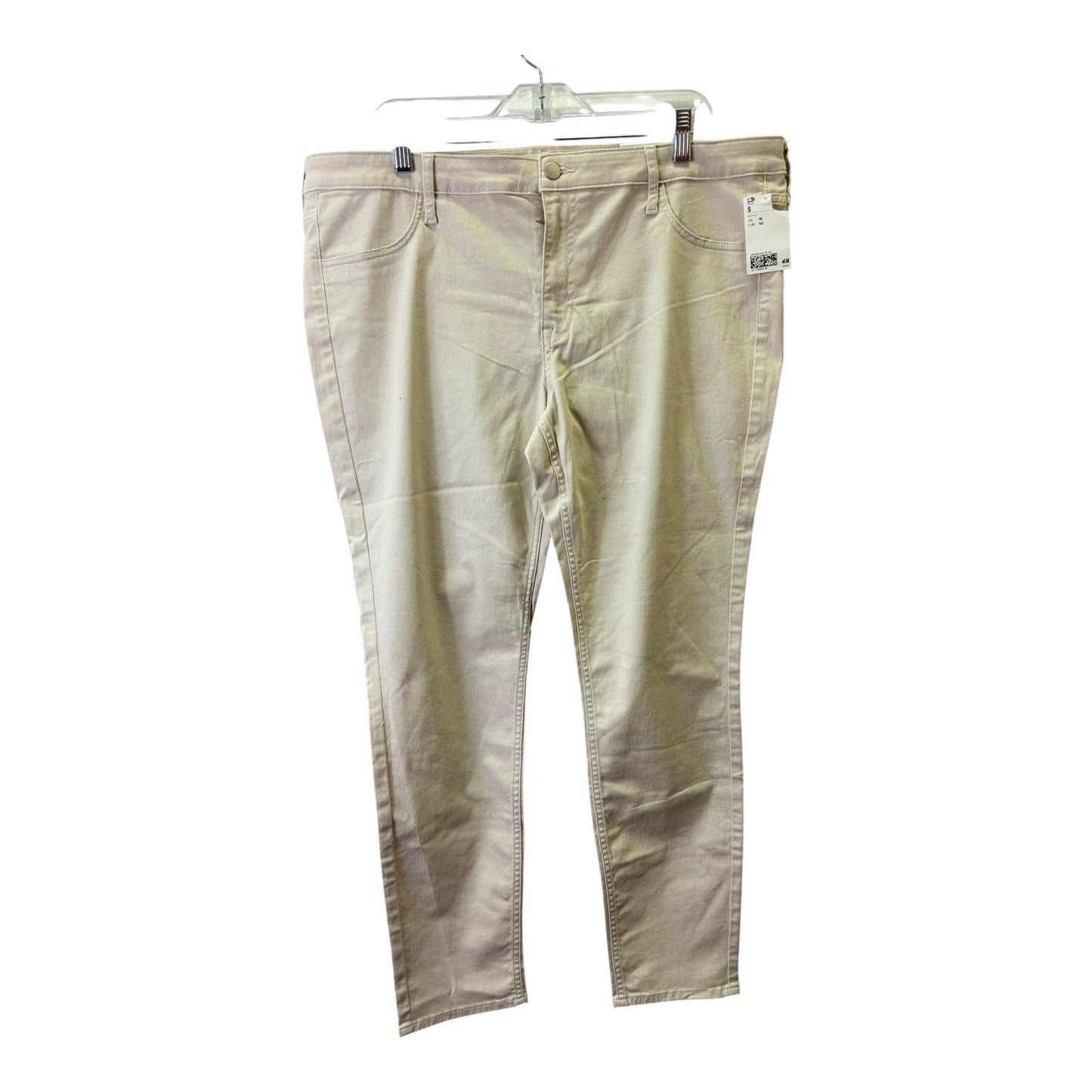 Jeans Skinny By H&M In Cream, Size:18