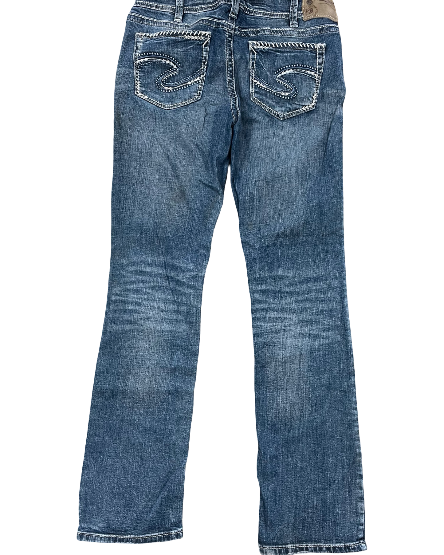 Jeans Straight By Silver In Blue Denim, Size:10L