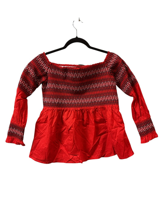 Top Ls By Crown And Ivy In Blue & Red & White, Size:Xs