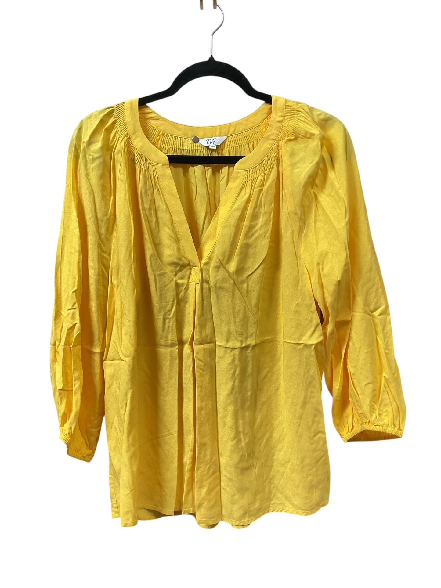 Top Ls By Crown And Ivy In Yellow, Size:L