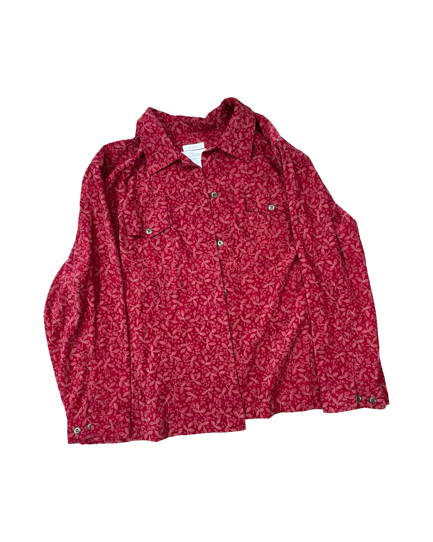 Blouse Ls By Christopher And Banks In Red, Size:3X