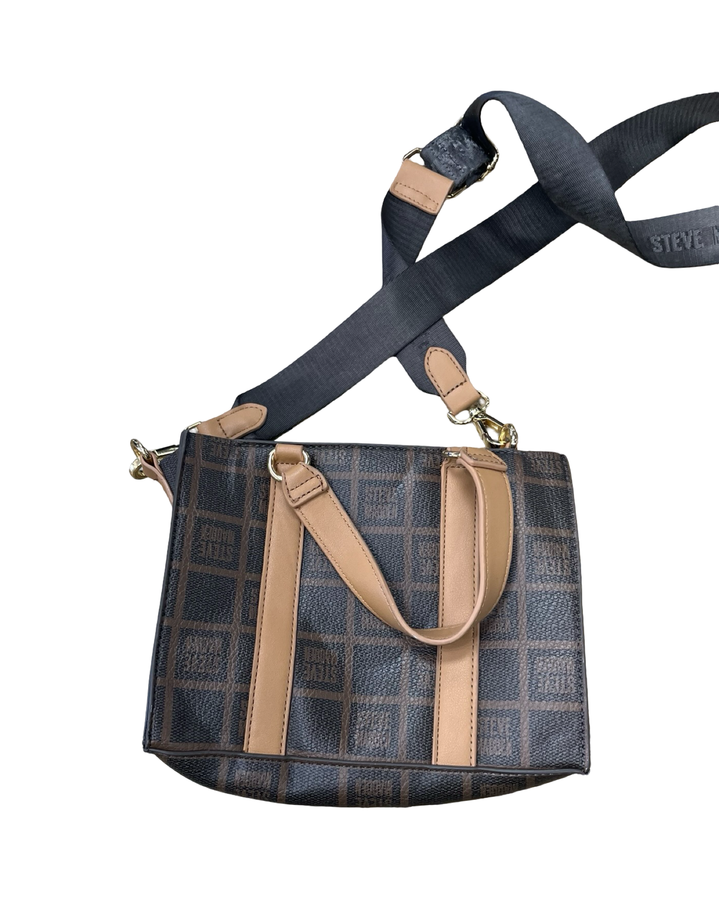 Crossbody By Steve Madden In Brown & Gold, Size:Medium
