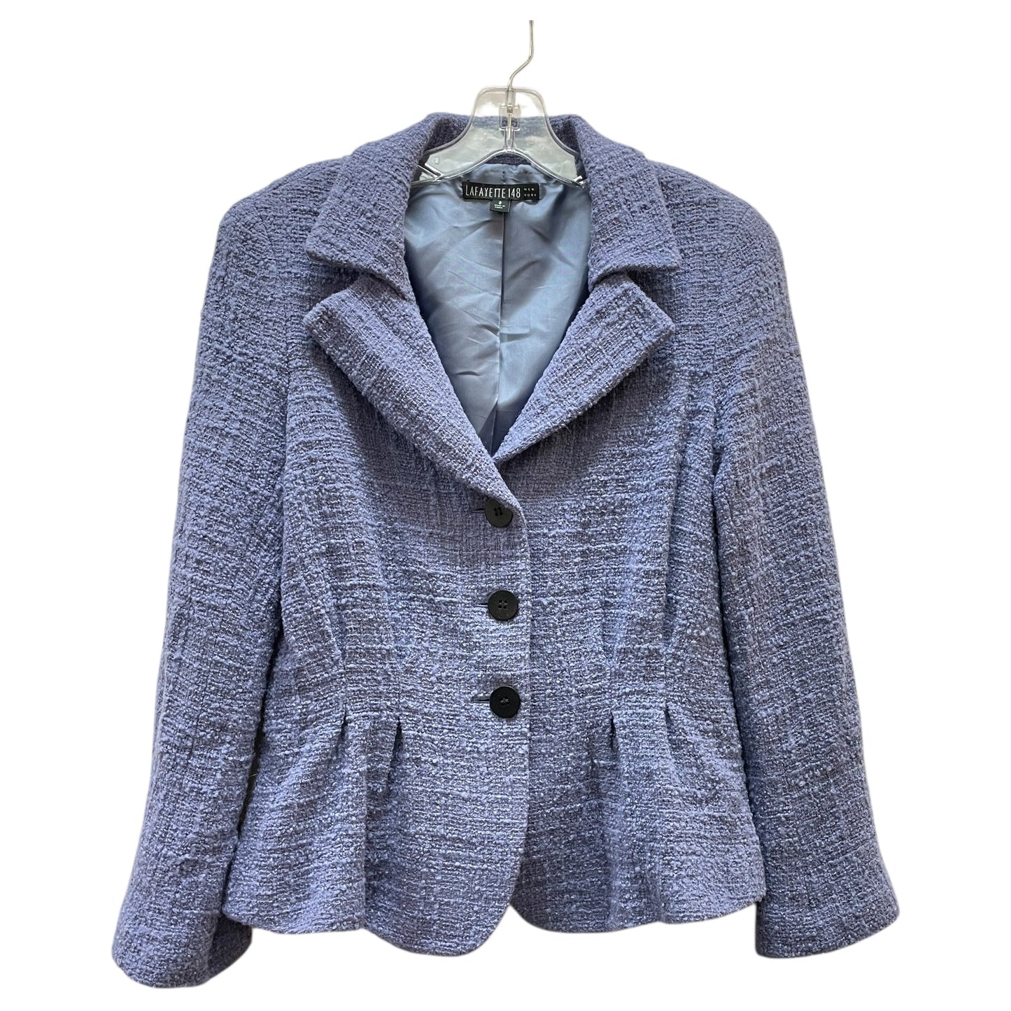 Blazer Designer By Lafayette 148 In Blue, Size:M