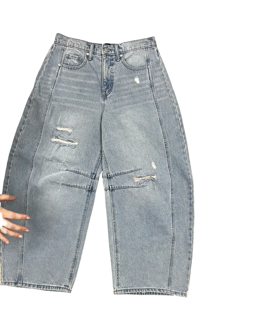 Jeans Wide Leg By Scoop In Blue Denim, Size:0
