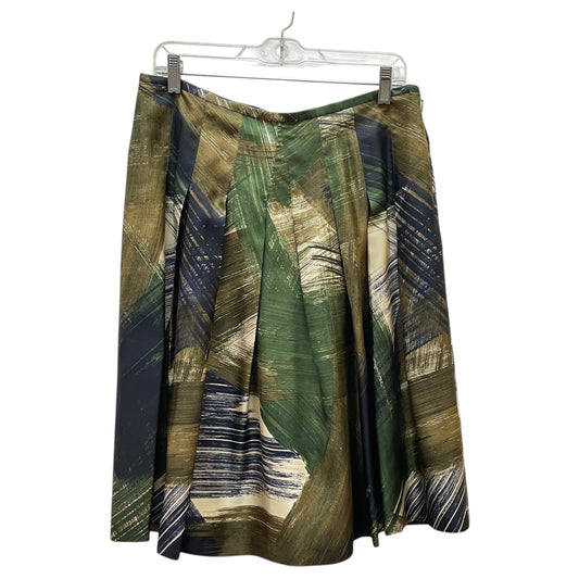 Skirt Midi By Jones New York In Brown & Green, Size:10