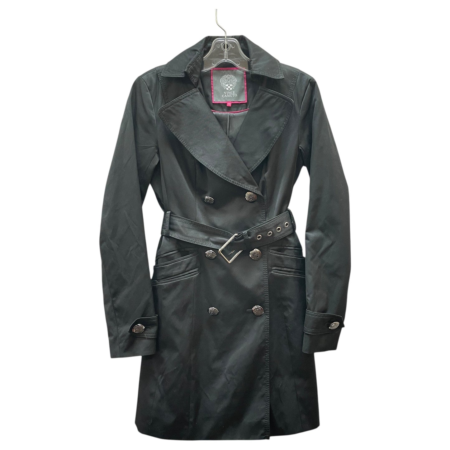 Coat Peacoat By Vince Camuto In Black, Size:Xs