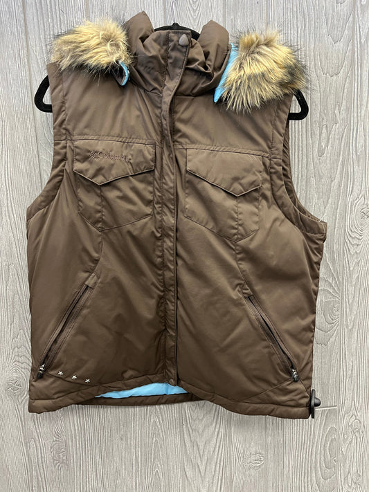 Vest Puffer & Quilted By Columbia In Brown, Size: L