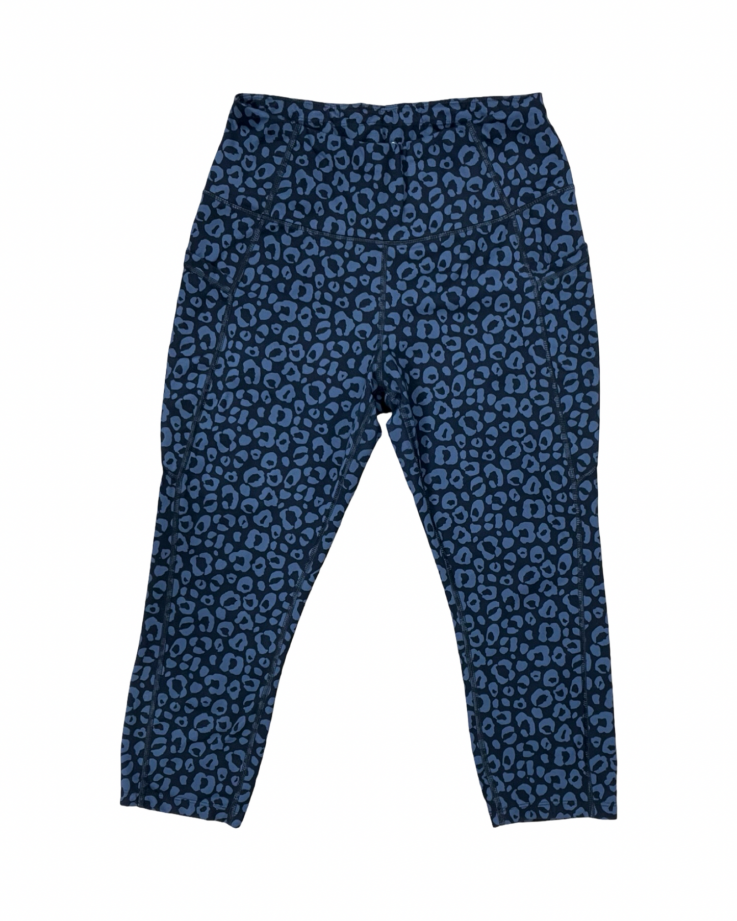 Athletic Leggings Capris By Avia In Black & Grey, Size:L