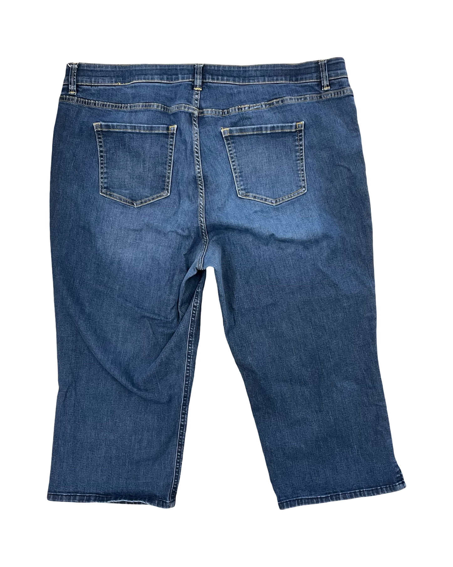 Jeans Cropped By Liz Claiborne In Blue Denim, Size:20