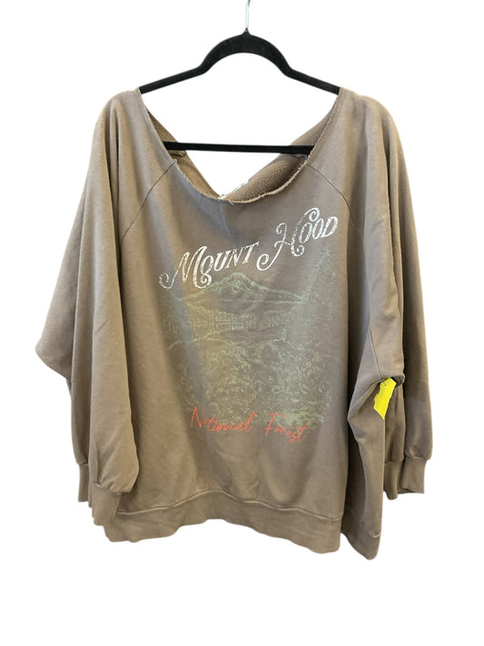 Sweatshirt Crewneck By Arizona In Brown, Size:Xxl