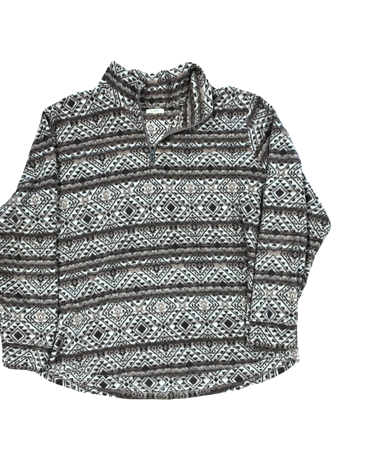 Sweatshirt Collar By Maurices In Brown & Cream, Size:3X