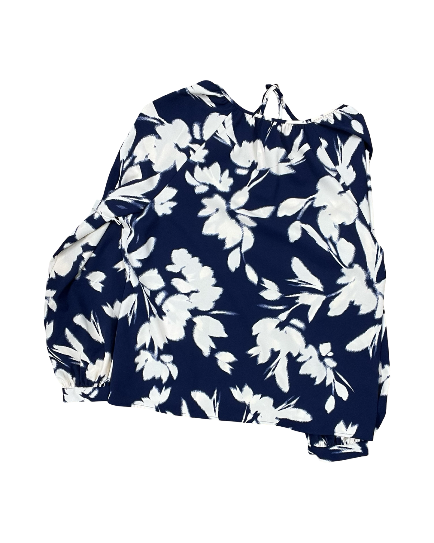 Top Ls By Worthington In Blue & Cream, Size:L