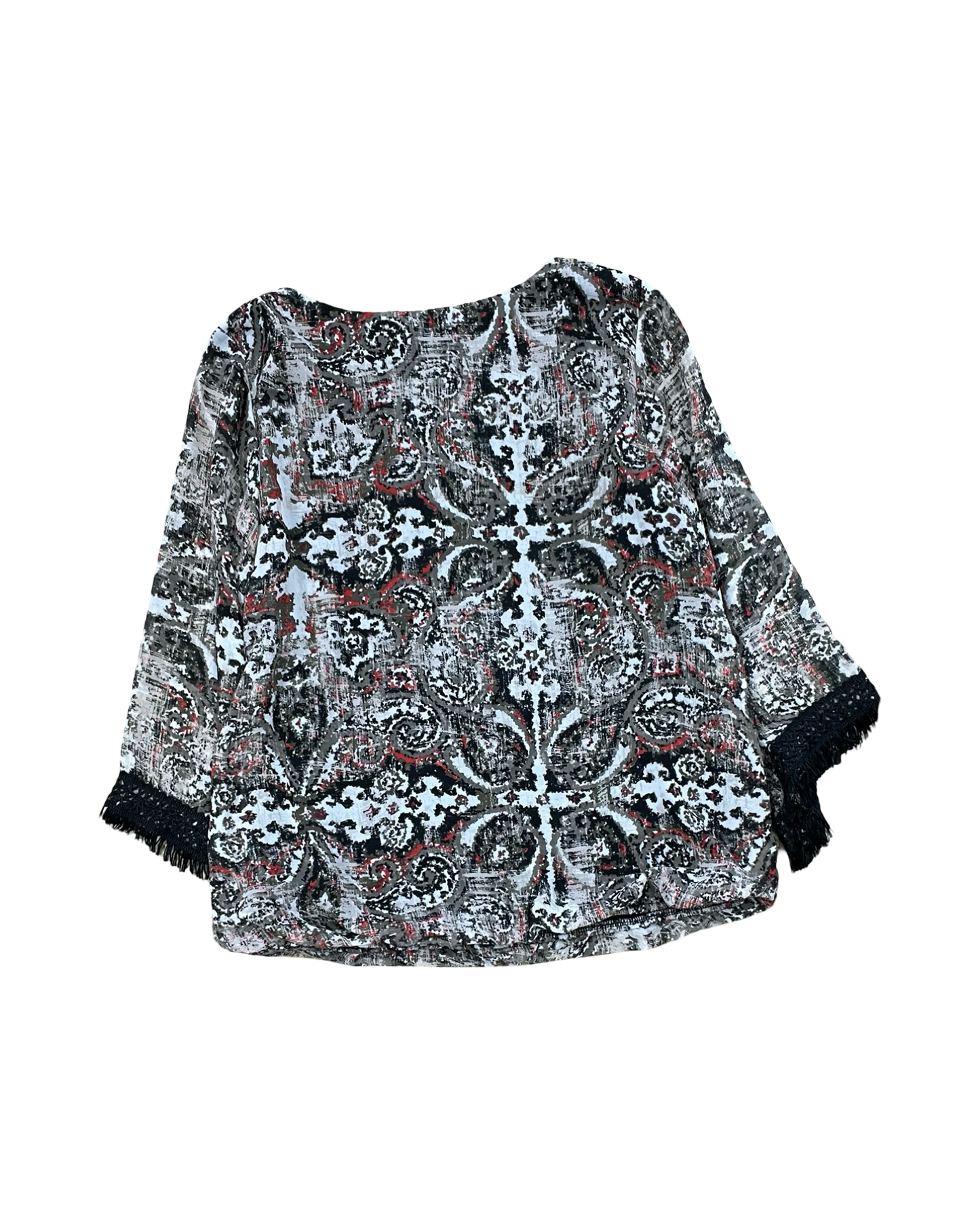 Top Ls By In Studio In Grey & Red, Size:M