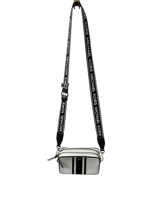 Crossbody Designer By Michael Kors In Black & White, Size:Small