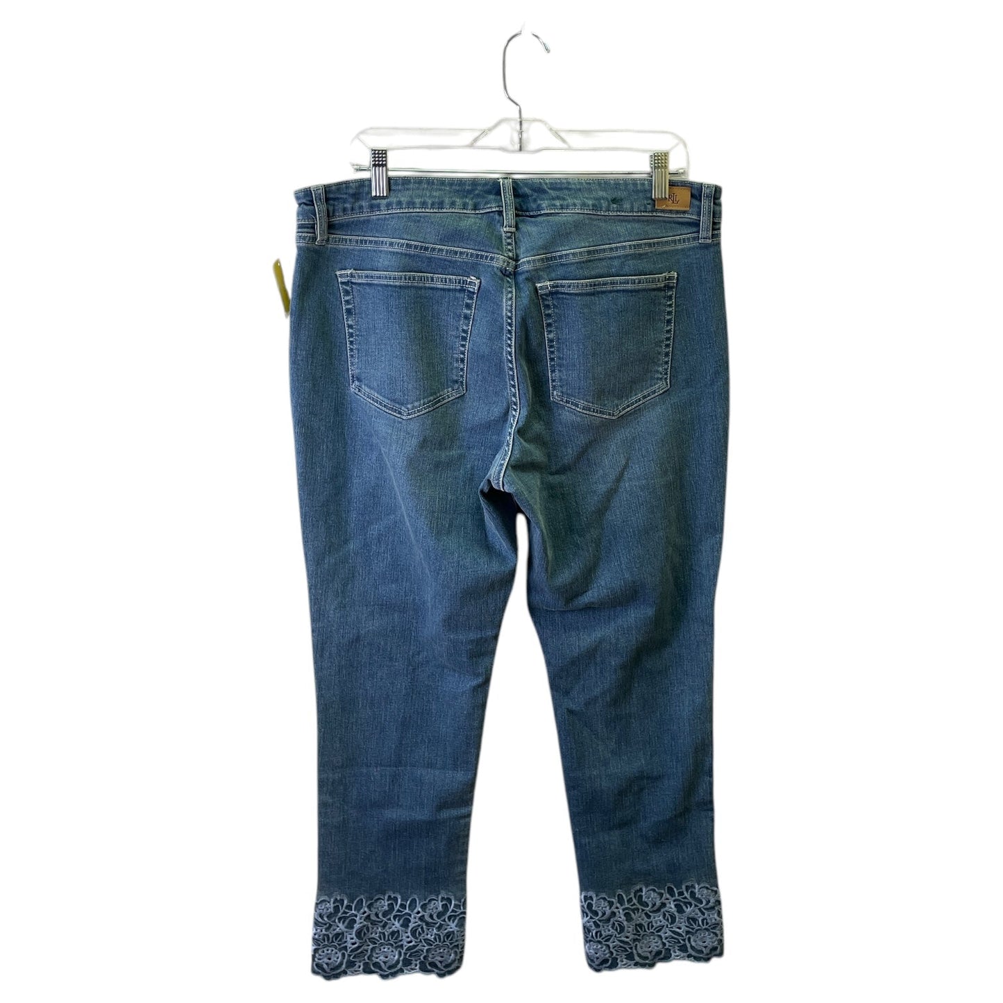 Jeans Straight By Lauren By Ralph Lauren In Blue, Size:12