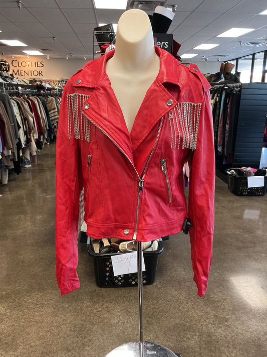 Jacket Moto By Buddy Love In Red, Size:S