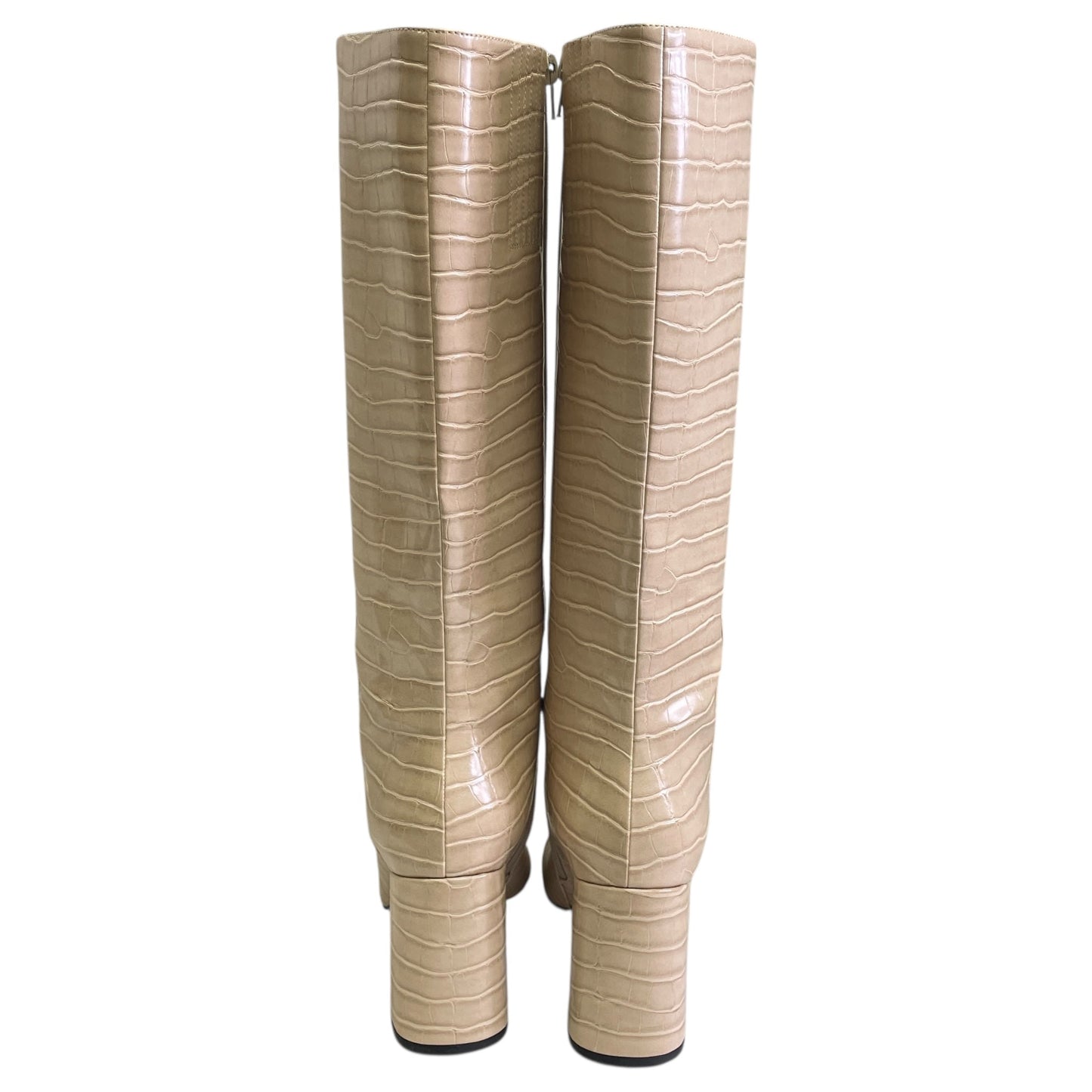 Boots Knee Heels By Jeffery Campbell In Cream, Size:9