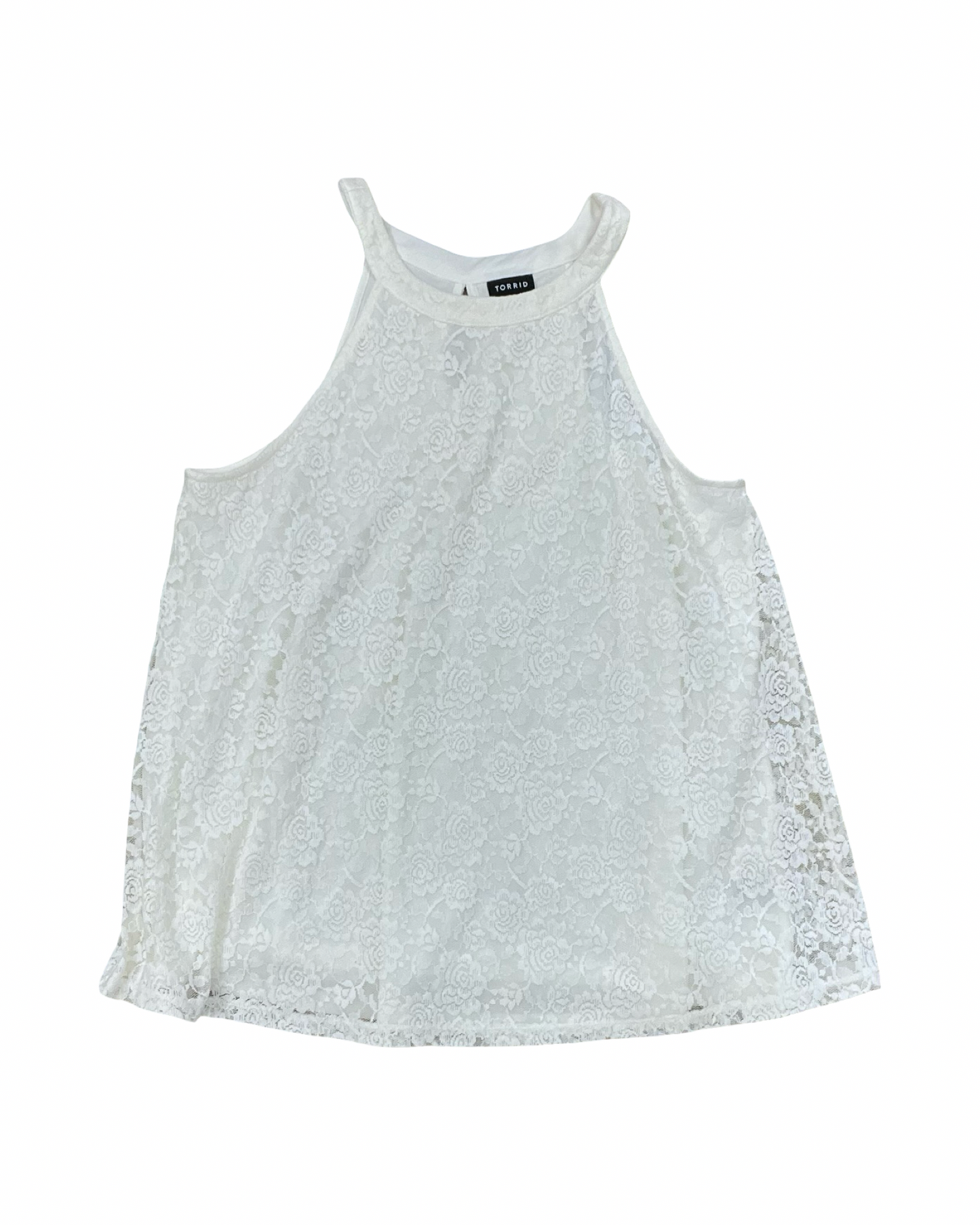 Top Sleeveless By Torrid In Cream, Size:M