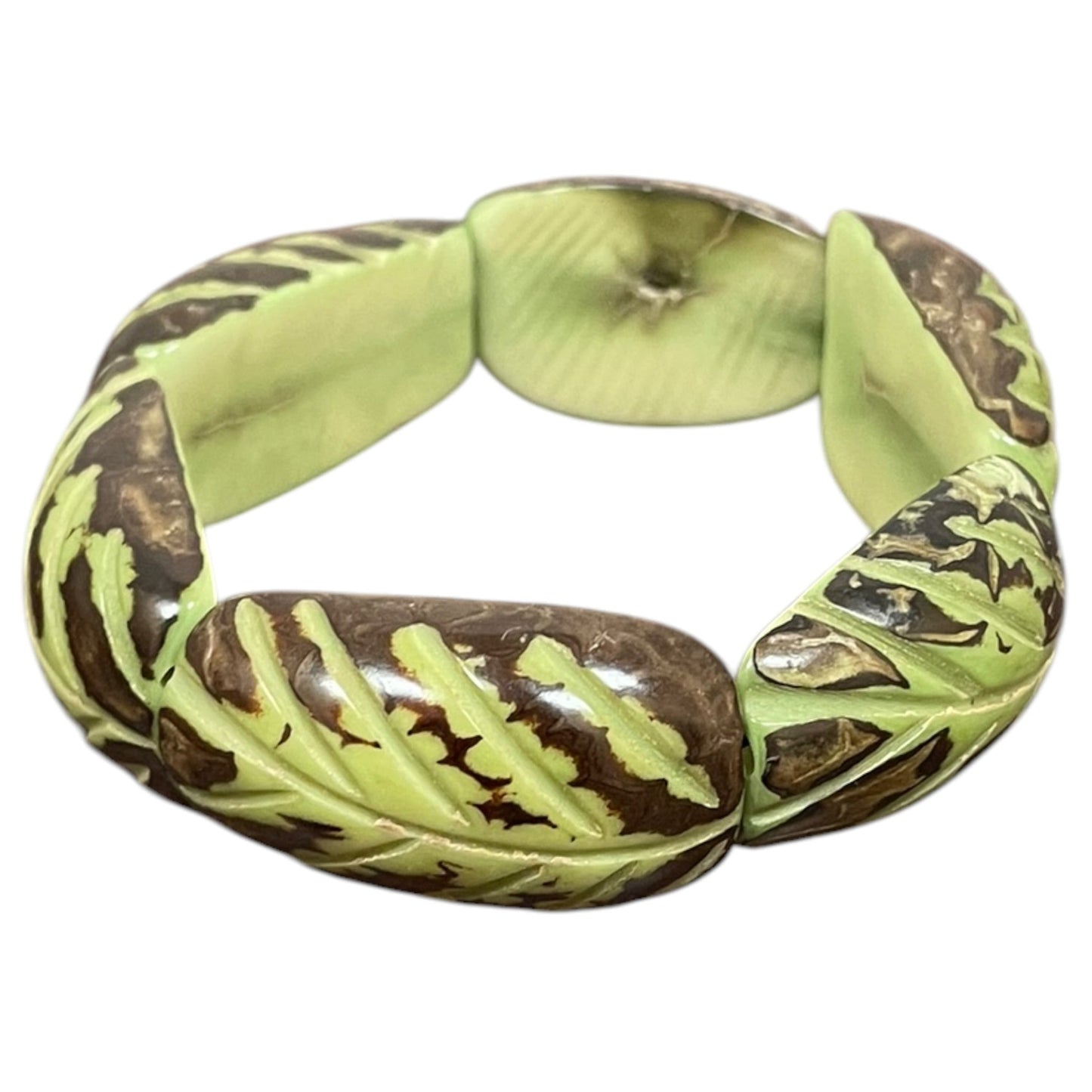 Bracelet Beaded By Clothes Mentor In Brown & Green