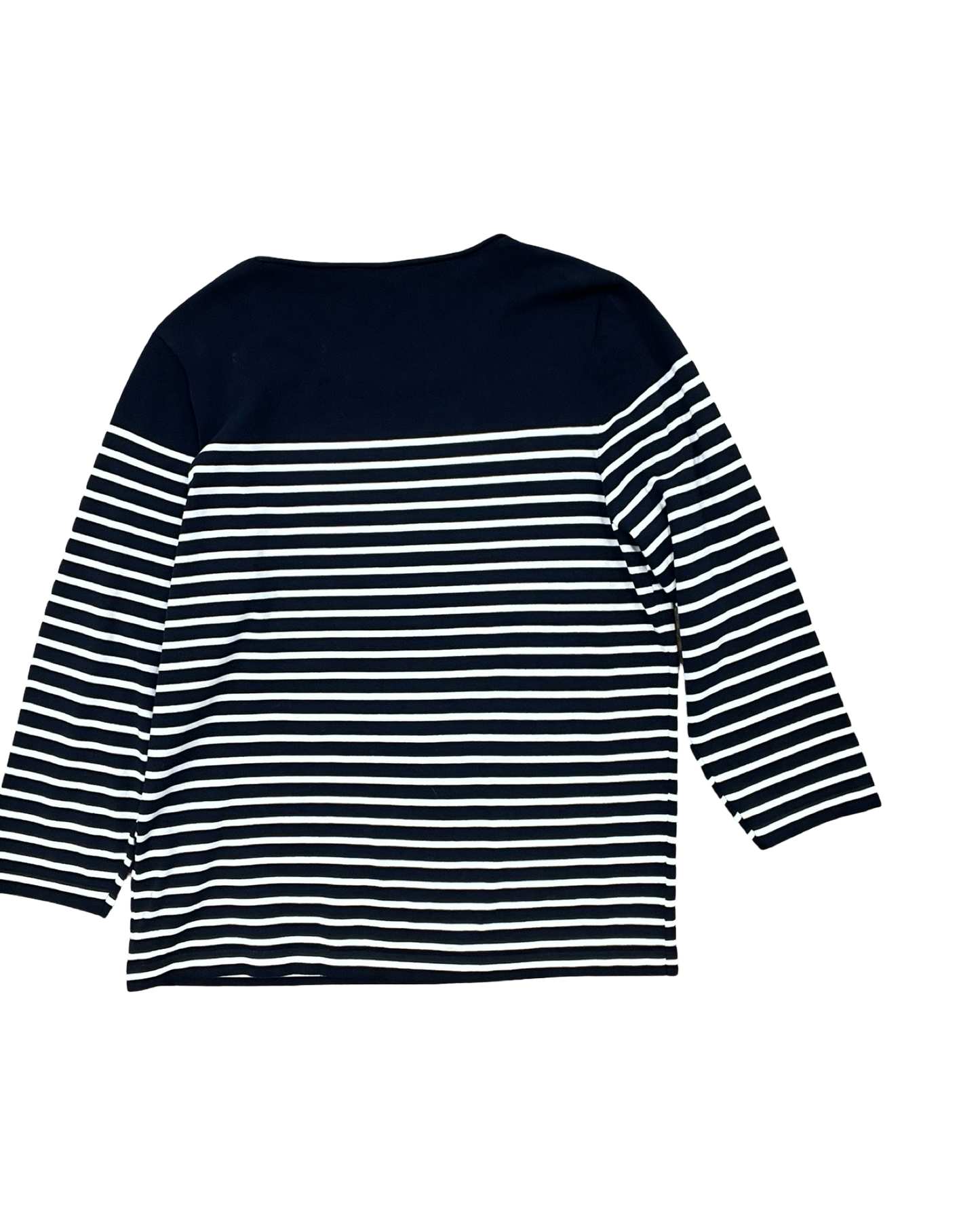 Top 3/4 Sleeve By Calvin Klein In Blue & White, Size:L
