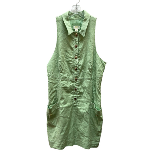 Dress Casual Midi By Maeve In Green Denim, Size:Xl