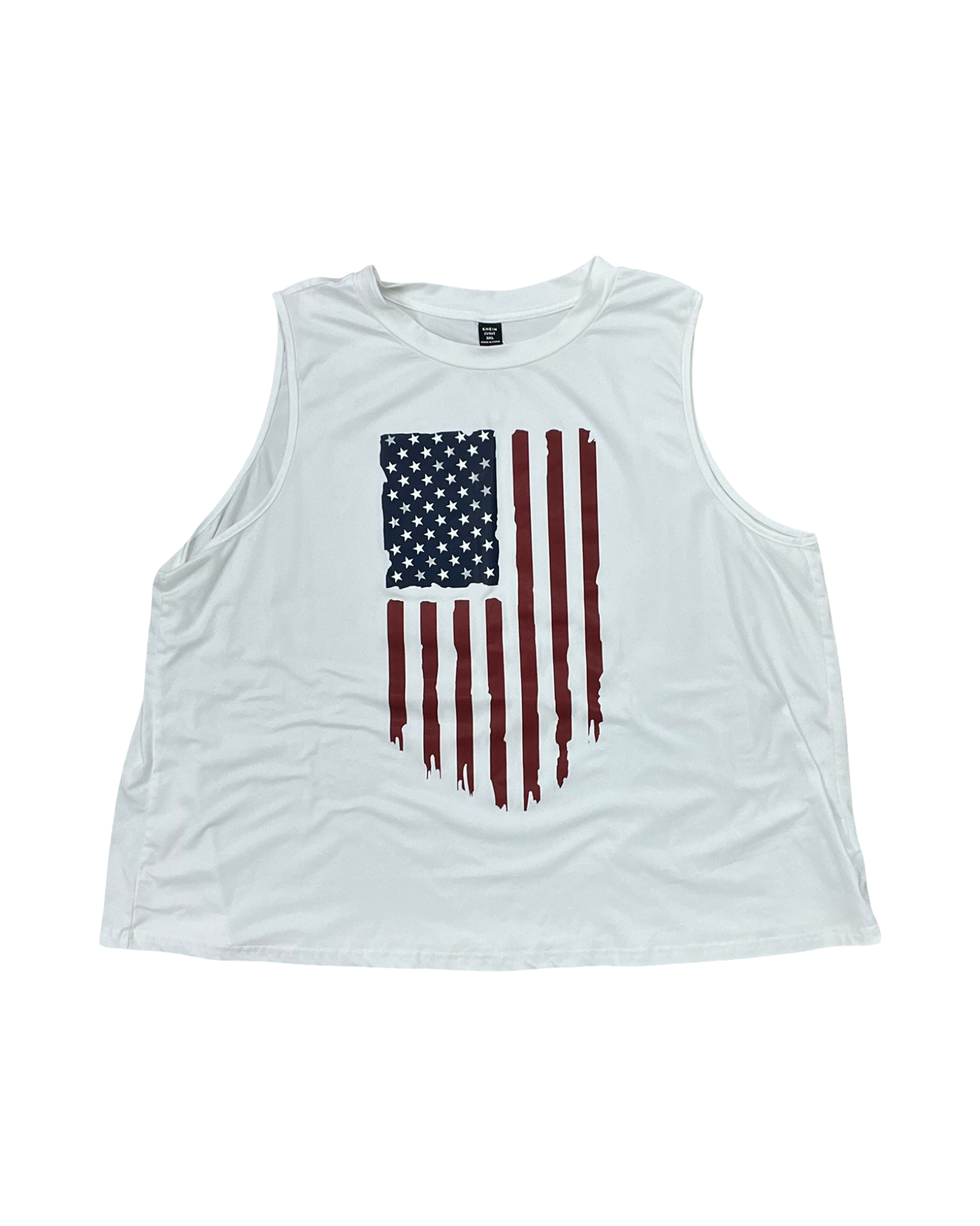 Top Sleeveless By Shein In White, Size:3X