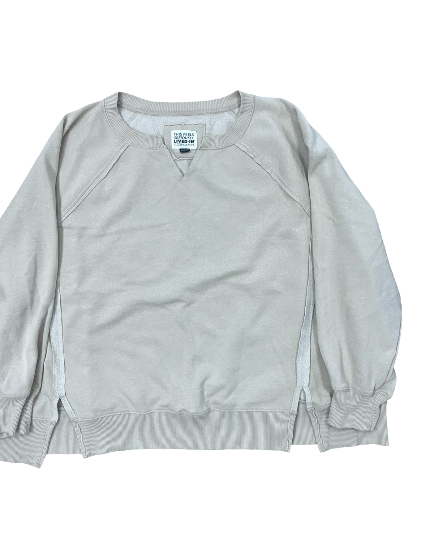 Sweatshirt Crewneck By American Eagle In Tan, Size:Xl