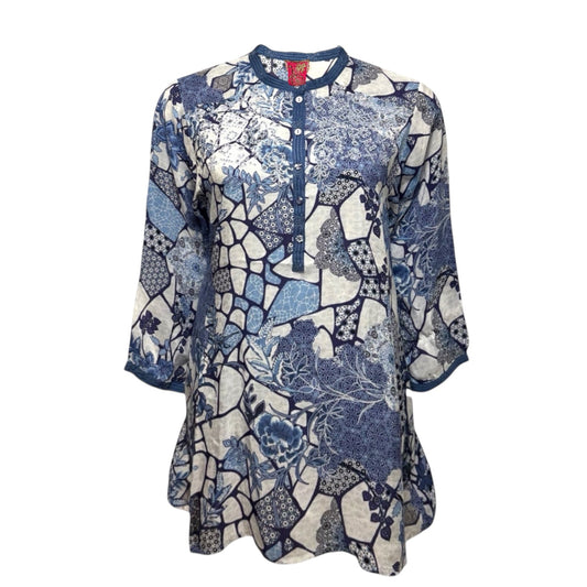 Moonlight Leena Tunic By Johnny Was In Blue & White, Size: XL