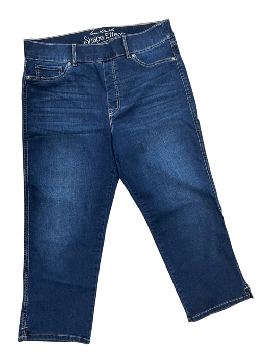 Jeans Cropped By Gloria Vanderbilt In Blue Denim, Size:14
