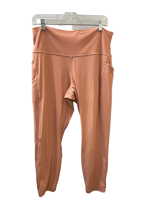 Athletic Leggings By Lululemon In Orange, Size:14