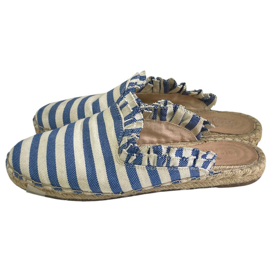 Shoes Designer By Kate Spade In Blue & White, Size:8
