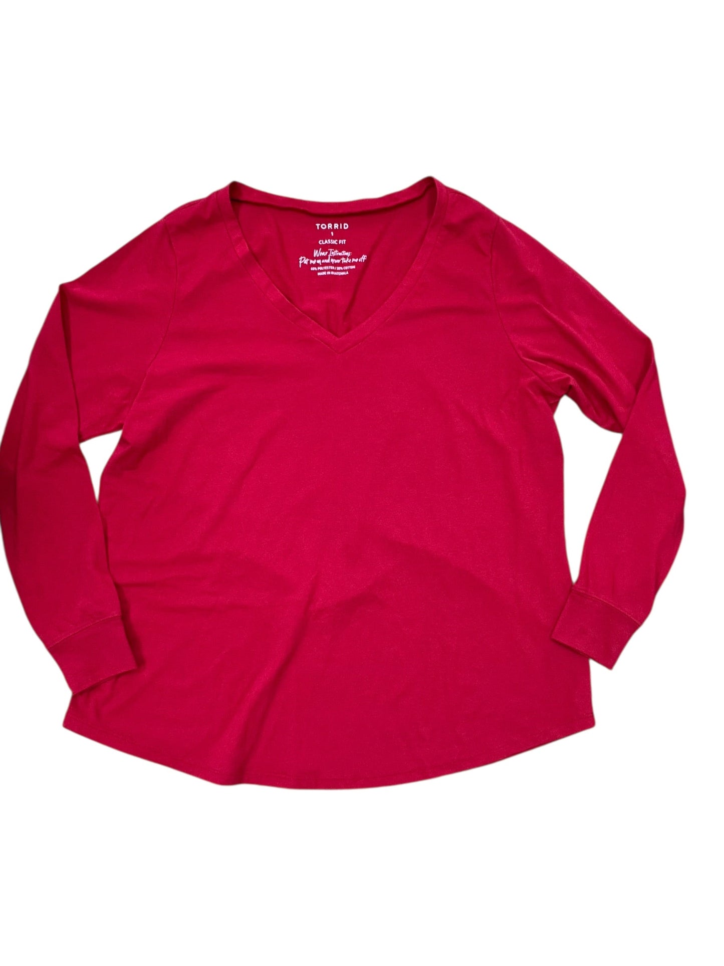 Top Ls Basic By Torrid In Red, Size:L