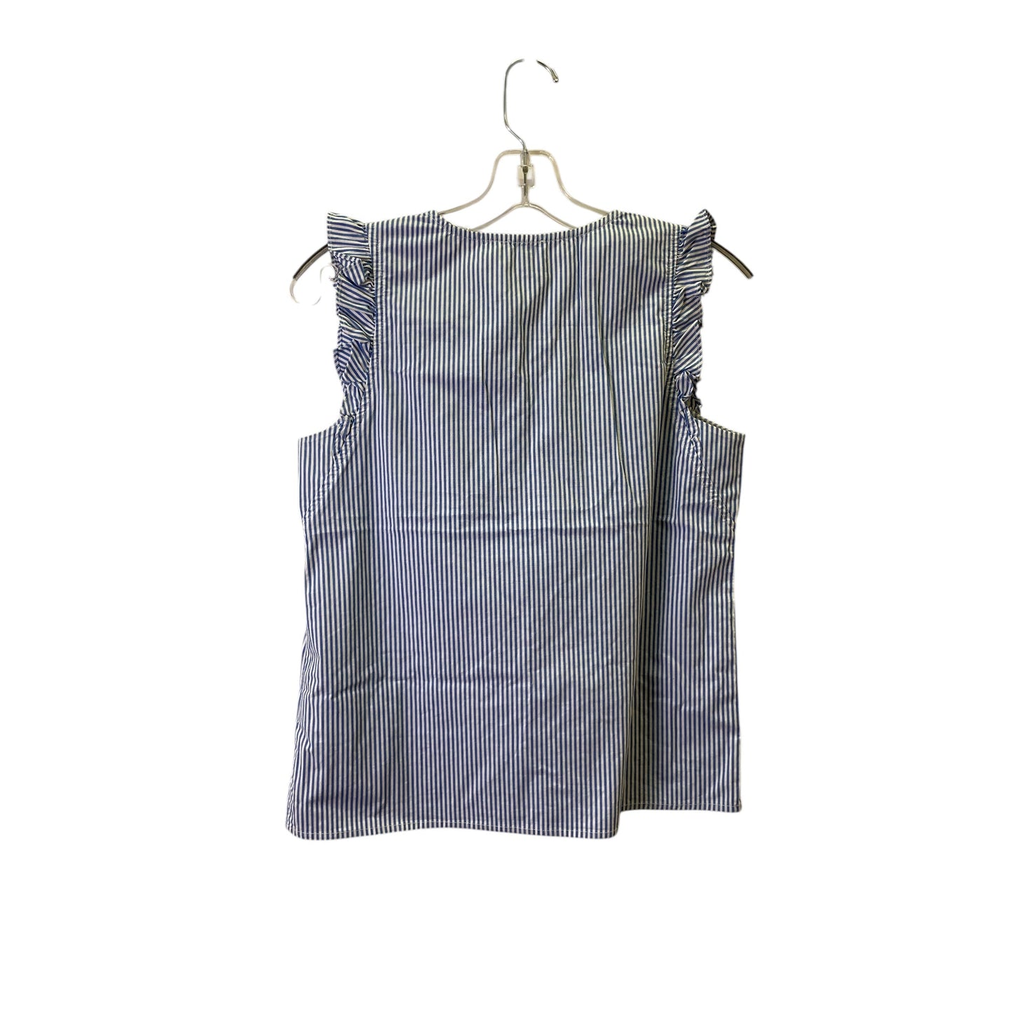 Top Sleeveless Basic By J. Crew In Blue & White, Size:Xs