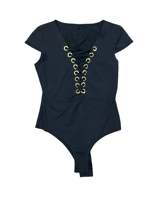 Bodysuit By Clothes Mentor In Black, Size:M