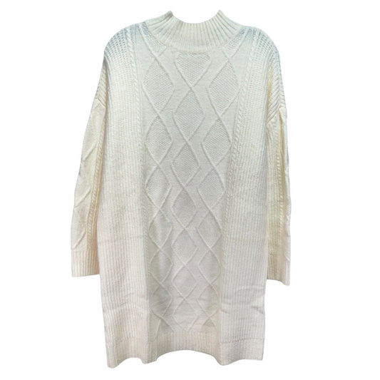 Dress Sweater By Loft In Cream, Size: L