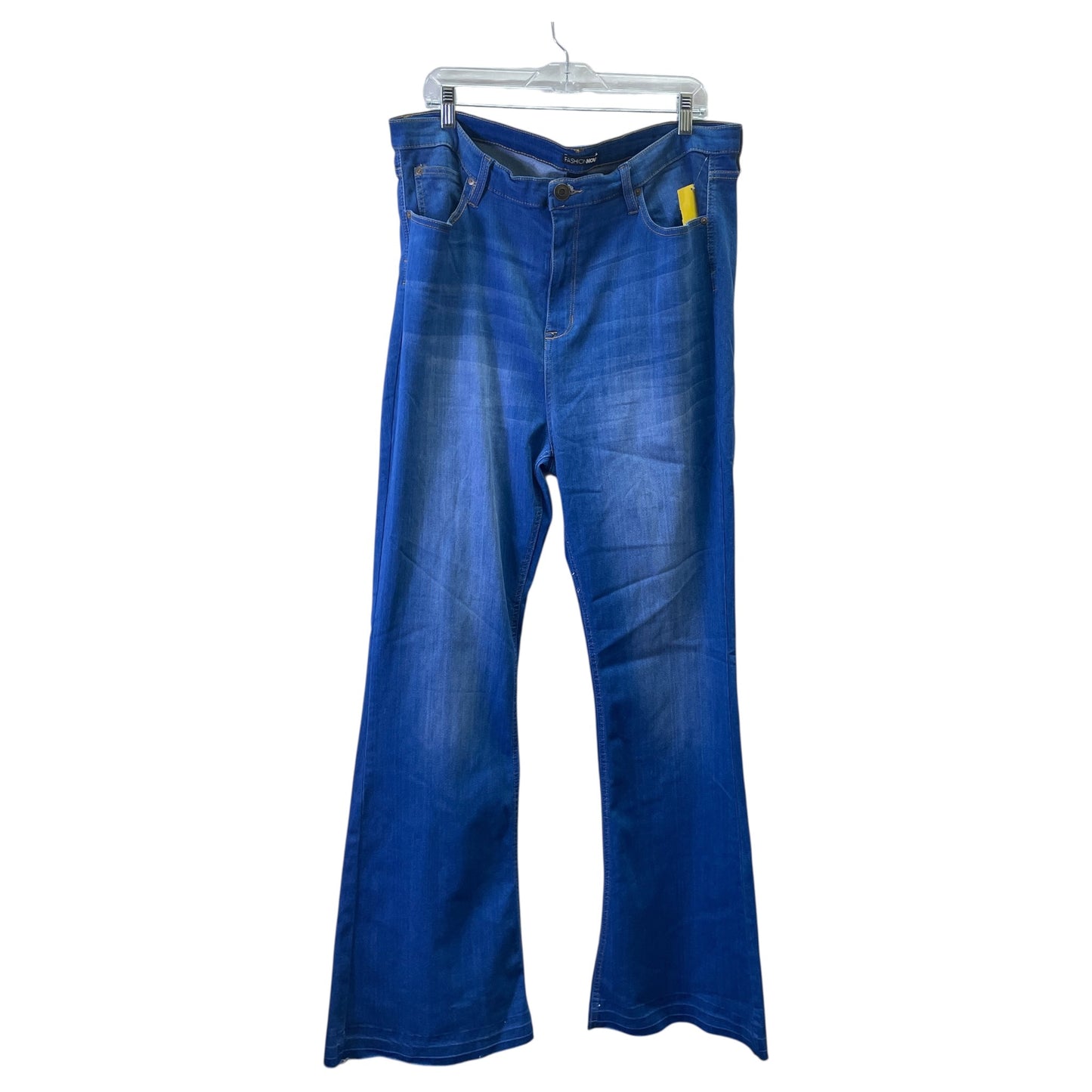 Jeans Wide Leg By Fashion Nova In Blue, Size:18