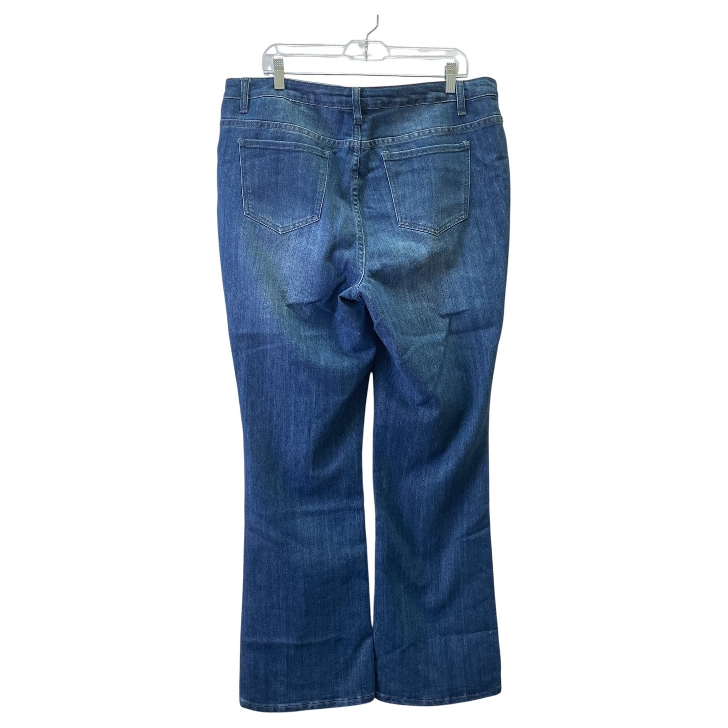 Jeans Flared By Ashley Stewart In Blue, Size:16