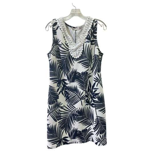 Dress Casual Maxi By Dana Buchman In Blue & White, Size:L