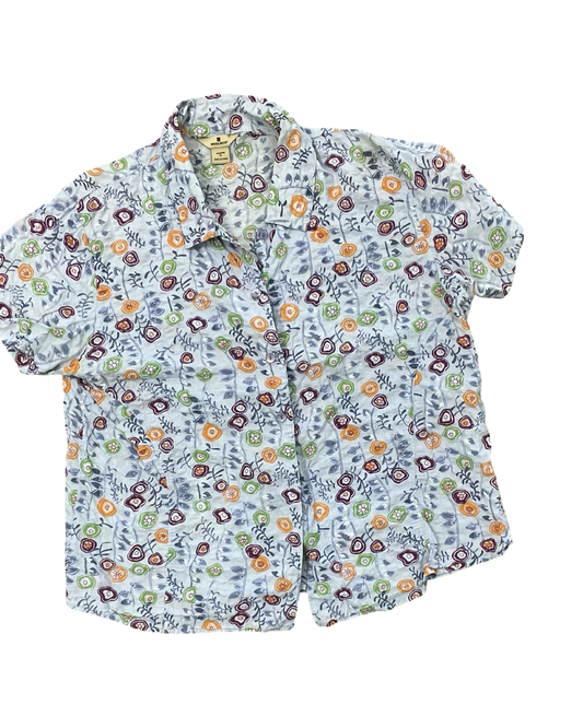 Blouse Ss By Woolrich In Blue, Size:Xl