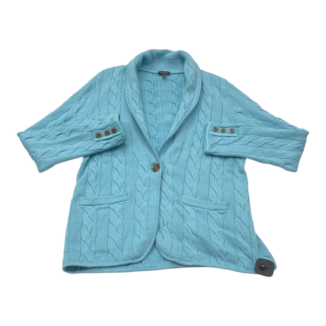 Sweater Cardigan By Talbots In Blue, Size:M