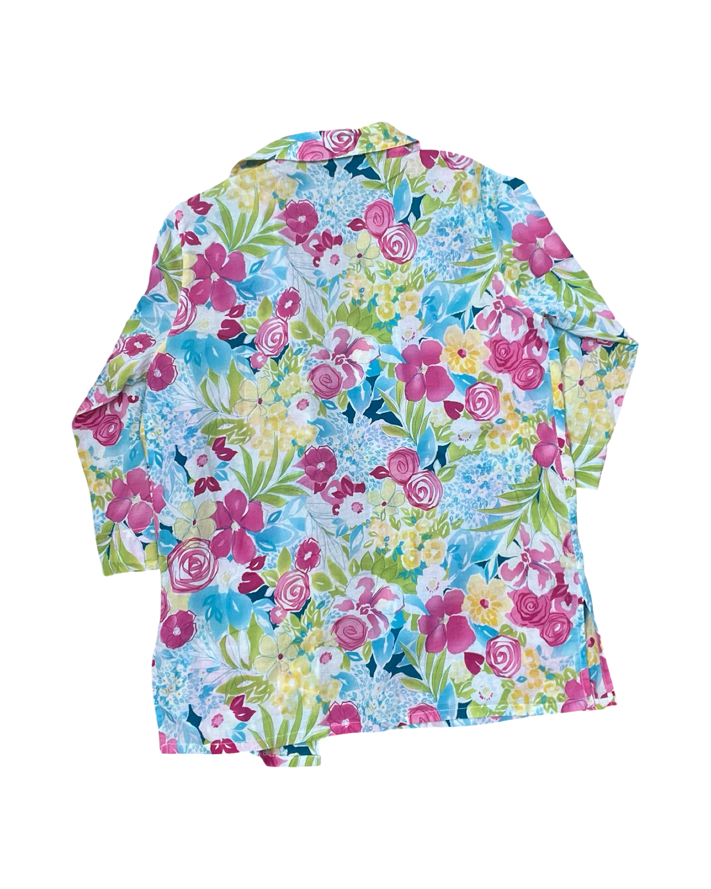 Blouse 3/4 Sleeve By Clothes Mentor In Floral Print, Size:M