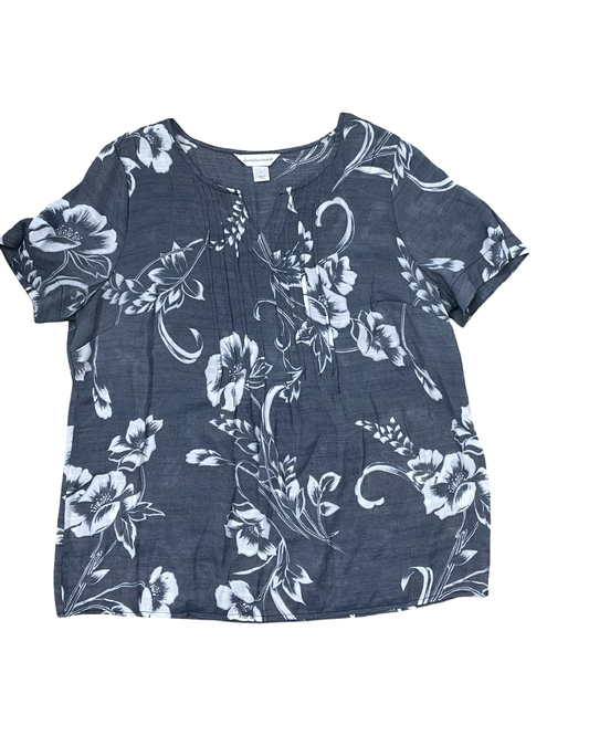 Top Ss By Christopher And Banks In Blue & White, Size:L