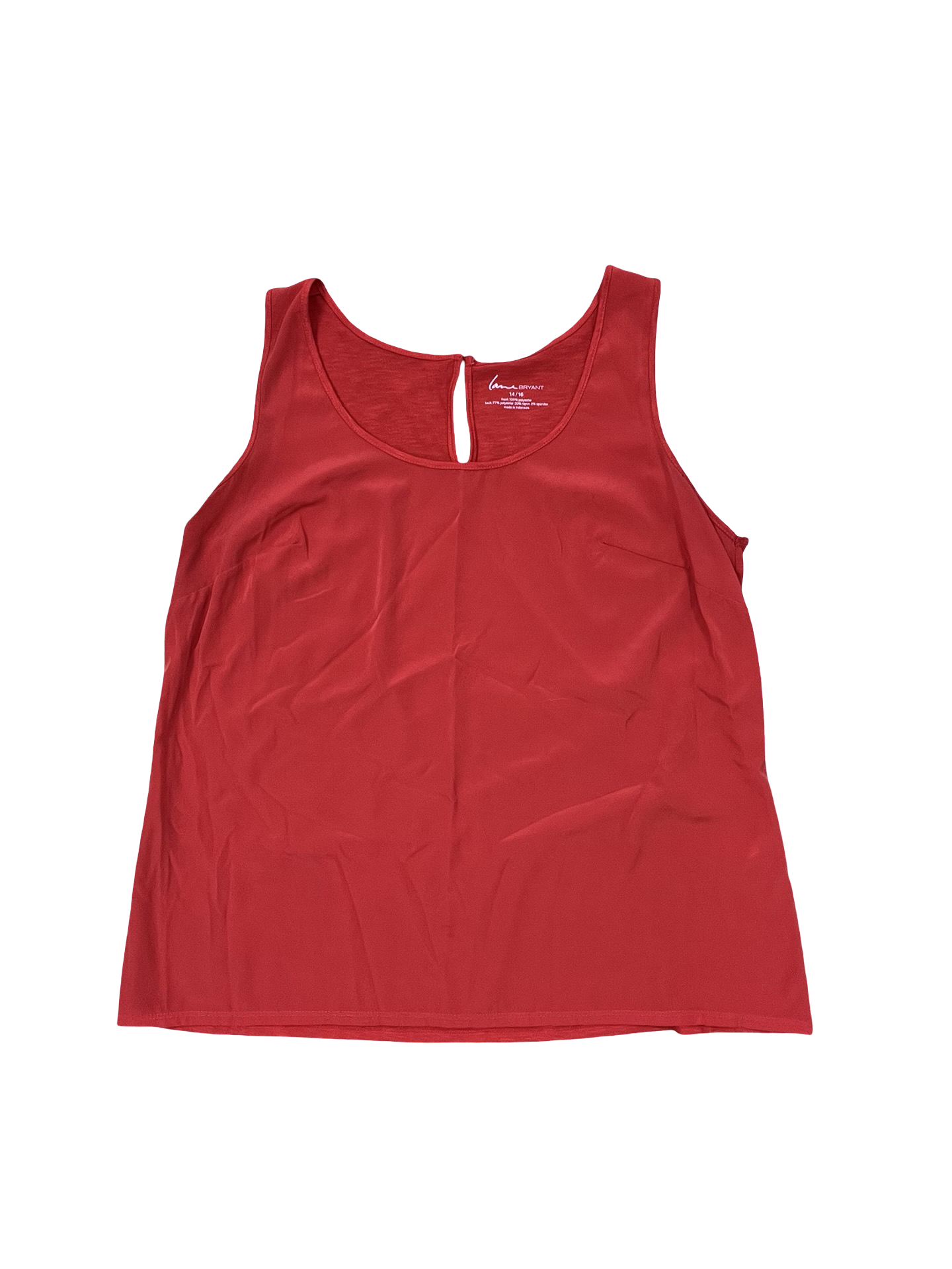 Top Sleeveless By Lane Bryant In Red, Size:Xl