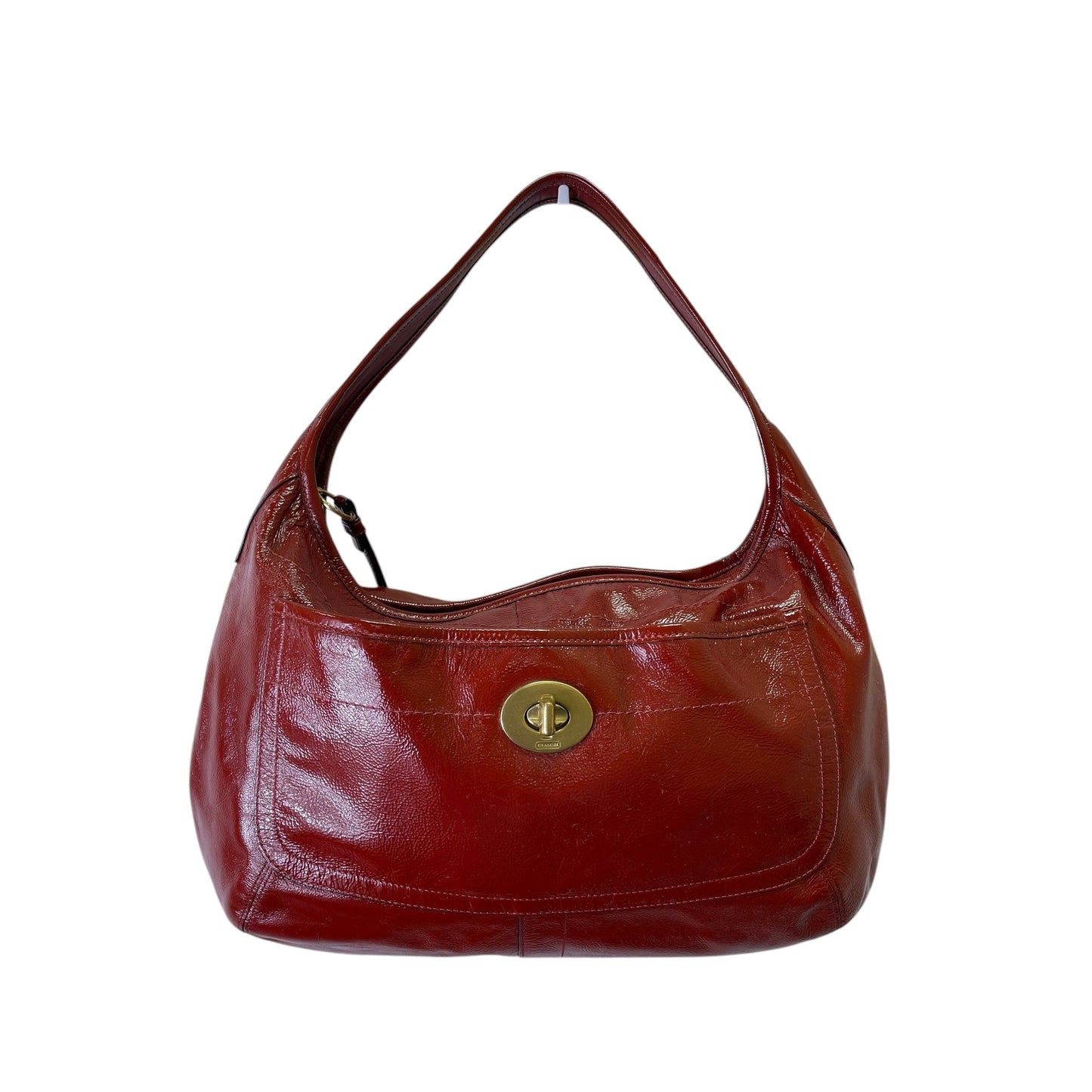 Handbag Designer By Coach In Red, Size:Large