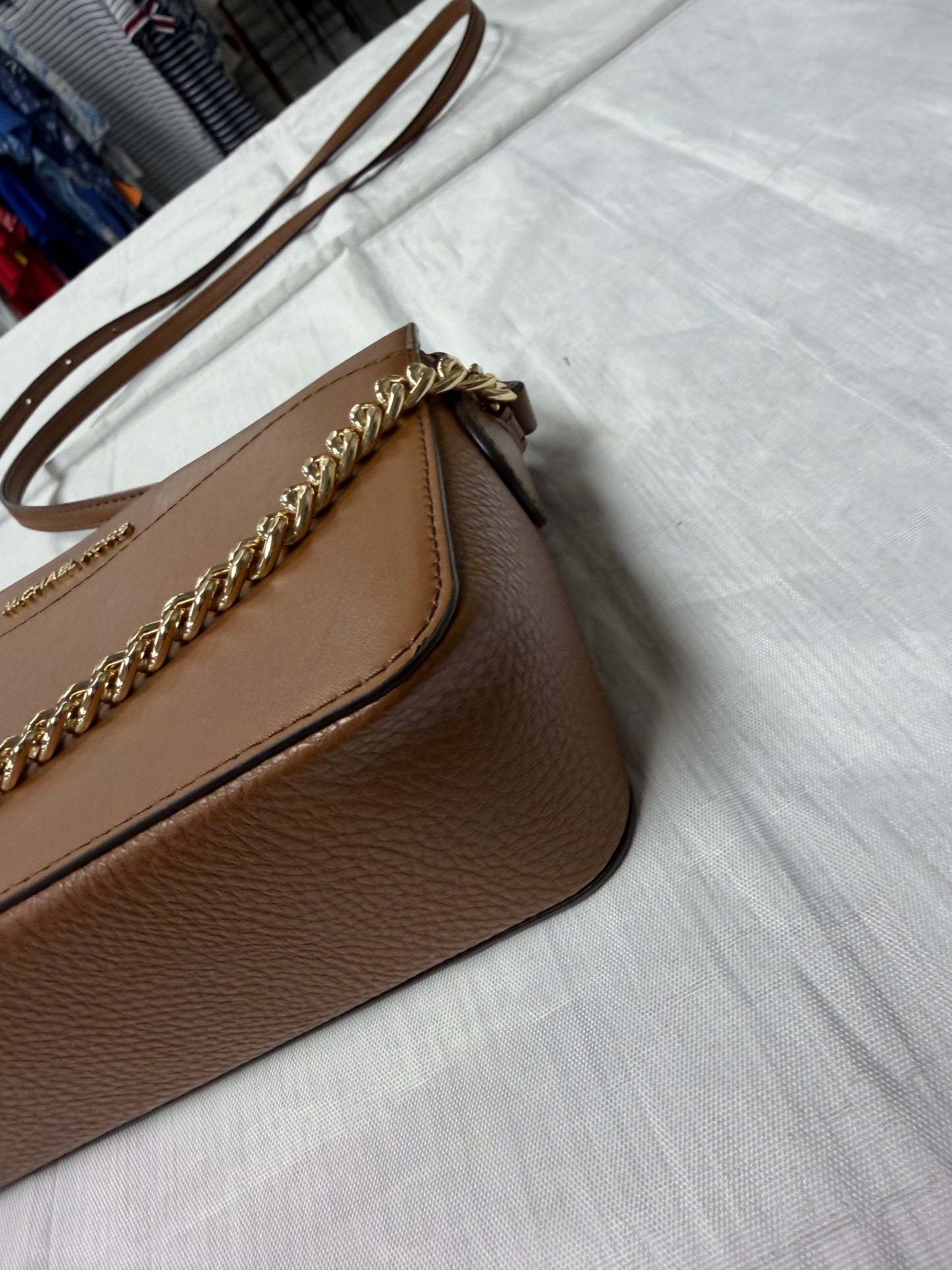 Crossbody Designer By Michael Kors In Brown, Size:Medium