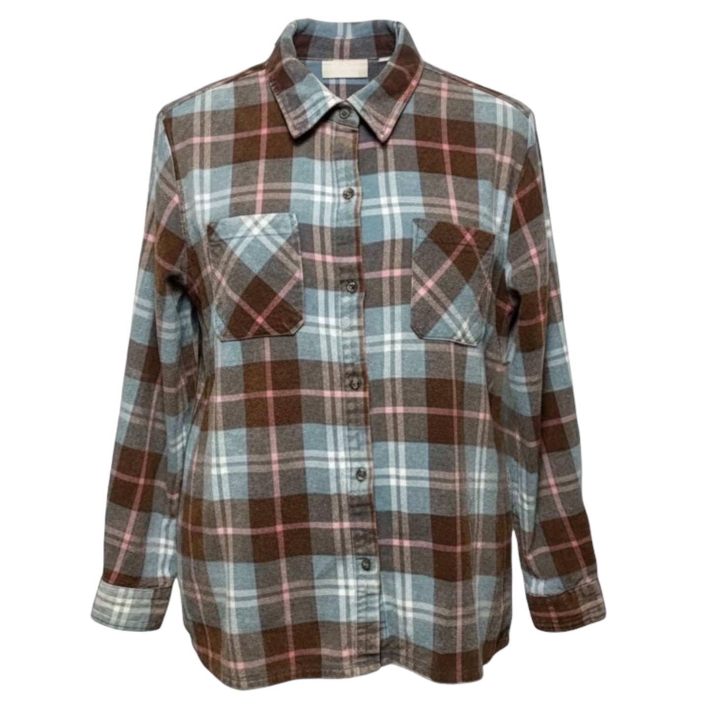 Nashville Flannel Top Long Sleeve By Altard State In Plaid Pattern, Size: S