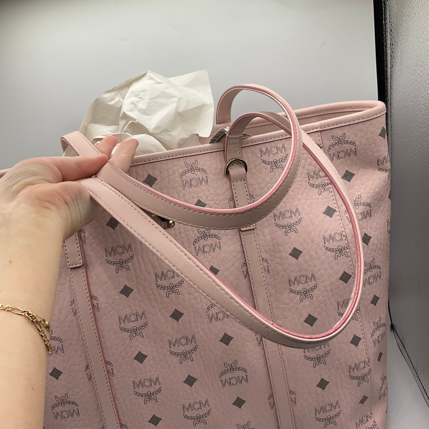 Handbag Luxury Designer By Mcm, Size: Large