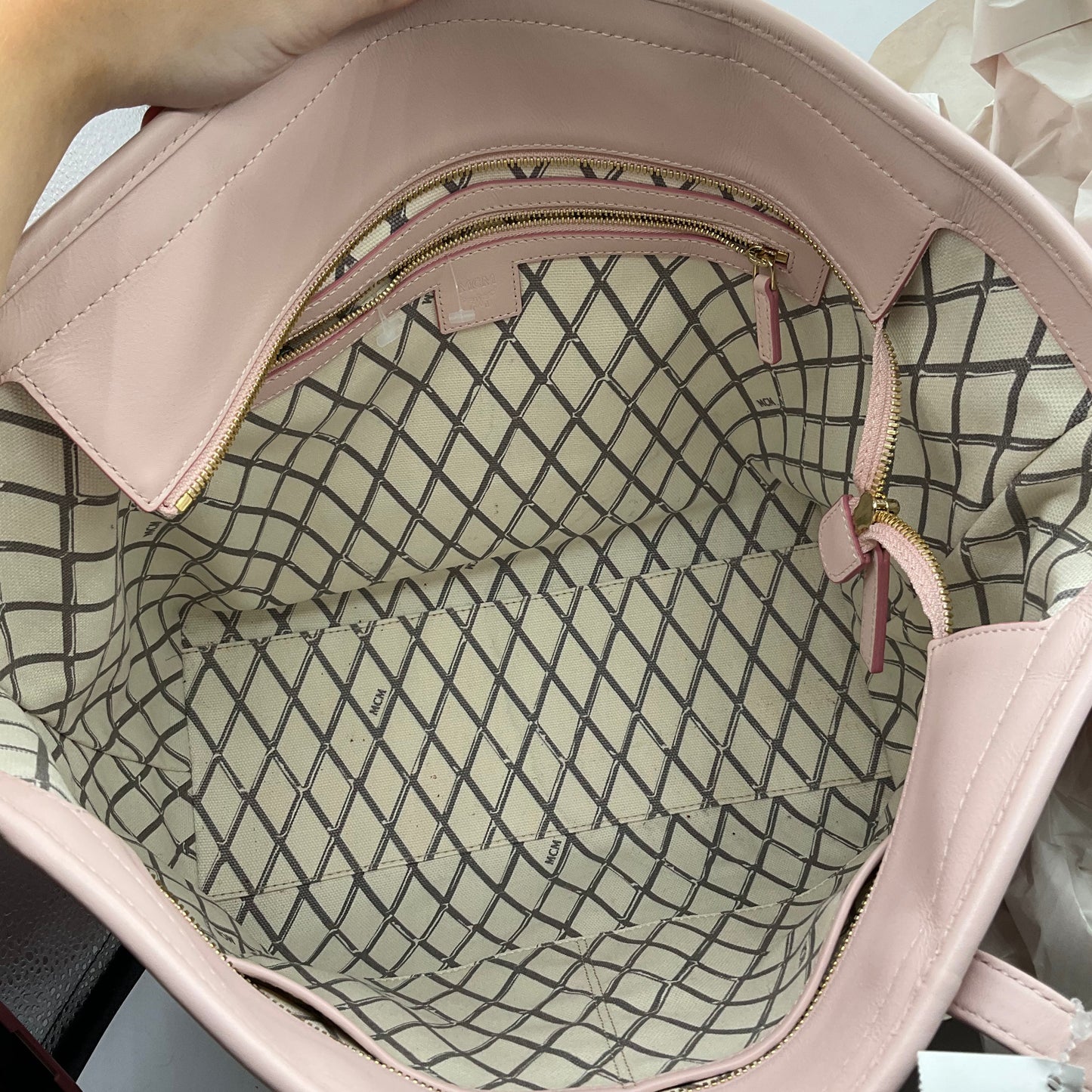 Handbag Luxury Designer By Mcm, Size: Large