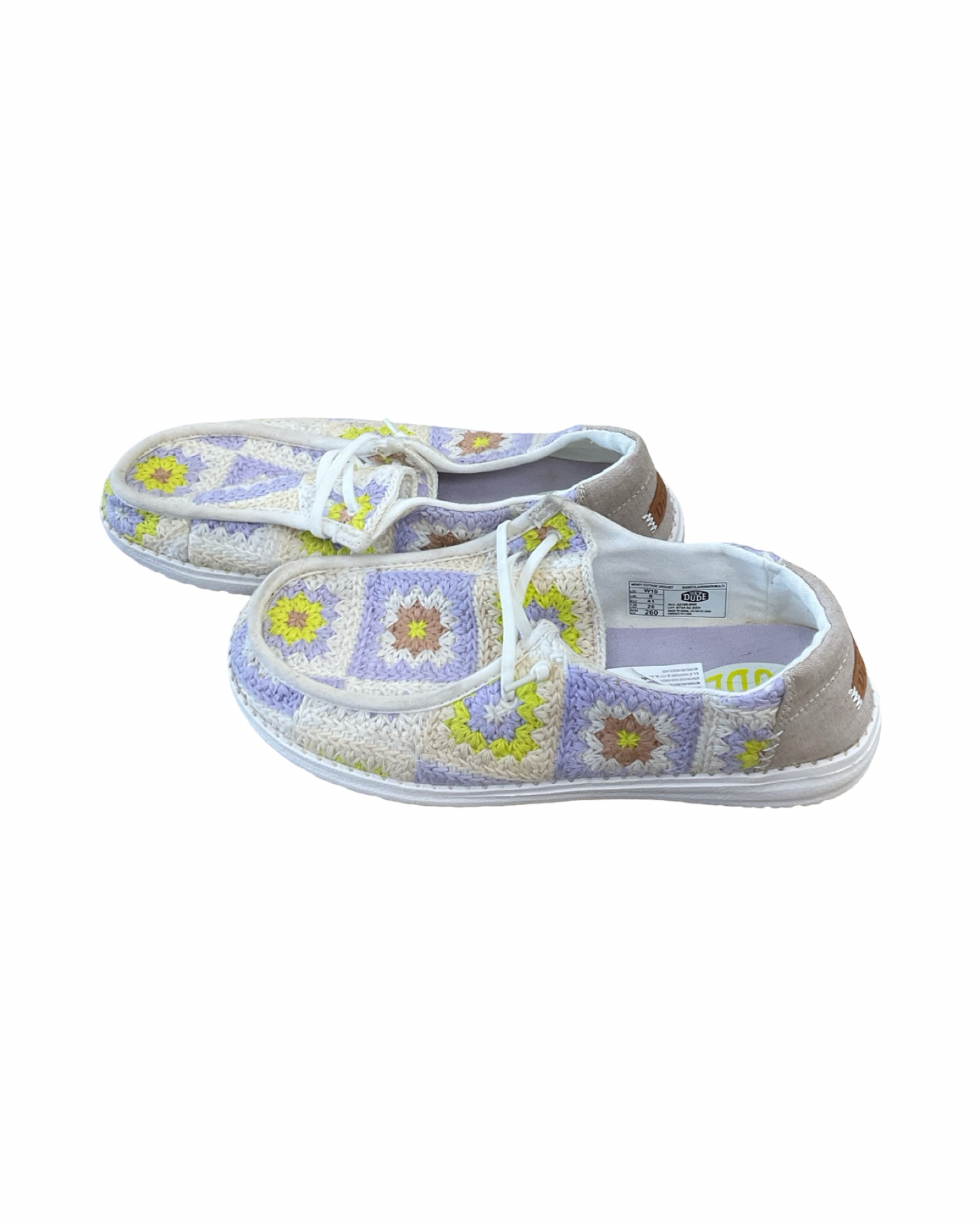 Shoes Flats By Hey Dude In Cream, Size:10